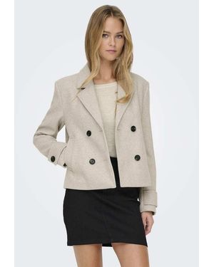 ONLY Kort Jack Met Wollook - Naturel