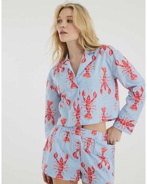 River Island Lobster Pyjama Set - Blue