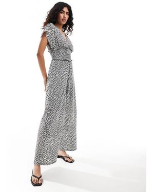 ONLY Daisy Print Jumpsuit - White