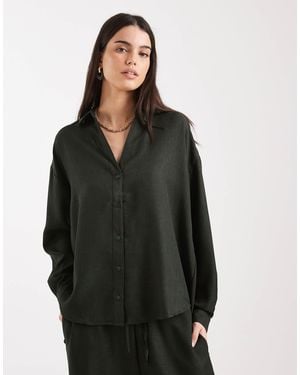 ONLY Long Sleeve Shirt Co-Ord - Black