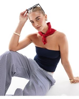 Hollister Reversible Foldover Tube Top - Multicolour