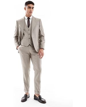 ASOS Wedding Wool Mix Slim Suit Trousers - White