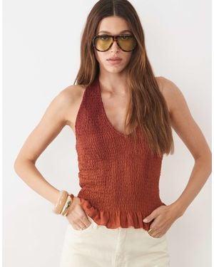 Mango Teen Halterneck Top - Brown