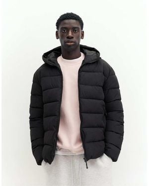 Pull&Bear Piumino Con Cappuccio - Nero
