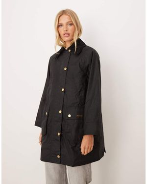Barbour Long Beadnell Wax Jacket - Black