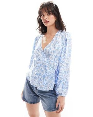 Jdy Wrap Blouse - Blue