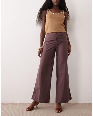 Motel Sadasi - pantalon à taille basse - taupe - Violet