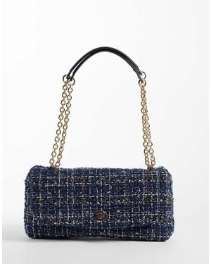 Mango Fabric Cross Body Bag - Blue