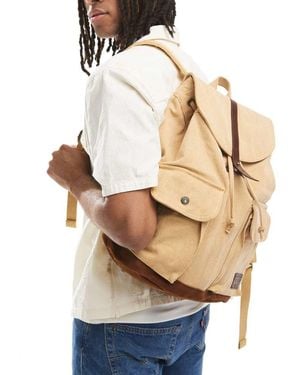 Levi's Leather Patch Logo Canvas Heritage Backpack - Natural