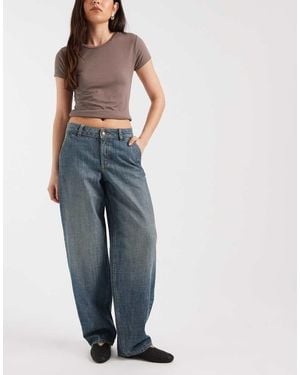 JJXX Fuji Barrel Jeans With Adjustable Waist - Blue