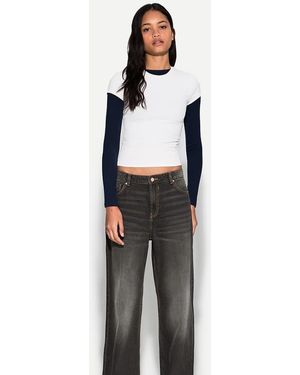 Bershka Petite Baggy Jeans - Grey
