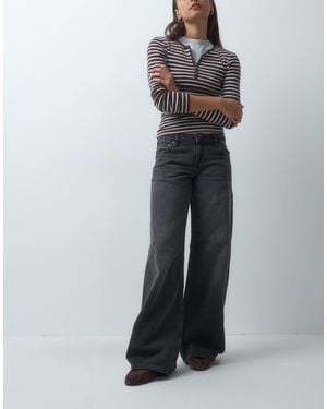 Cotton On High-rise wide-jeans - Schwarz