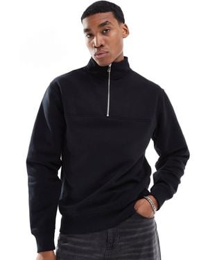 River Island Essential Half Zip Sweatshirt - Blue