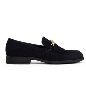 Tommy Hilfiger Mocasines Negros Con Cadena De Ante De