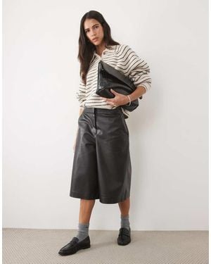 ASOS Pu Bermudashort - Zwart