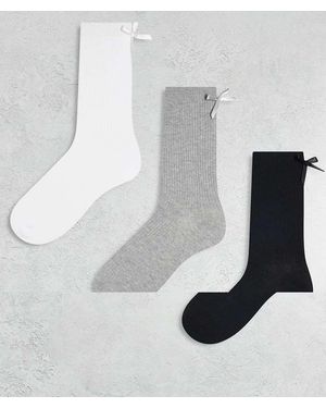 JJXX Confezione Da 3 Paia Di Calzini Multicolore Con Fiocco - Metallizzato