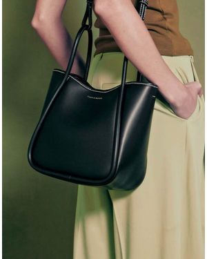 Charles & Keith Mini Lyla Tubular Tote Bag - Green