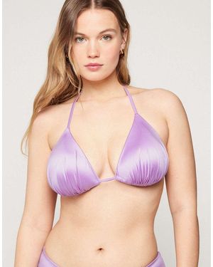 Tezenis Shiny Glam Bikini Top - Purple