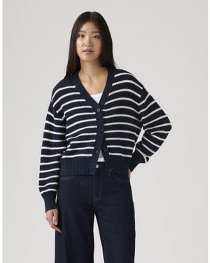 Levi's Snowflake Striped Cardigan - Blue