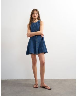 maeve long sleeve embroidered boho mini dress FANM MON IBOLE 100% Linen Dress M / White main image 1