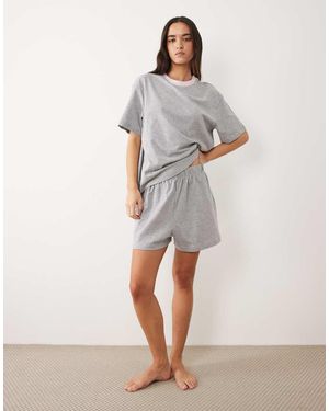 ASOS Completo Con T-Shirt Oversize E Pantaloncini - Neutro