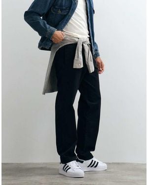 Jack & Jones Pantalones Chinos Negros Con Cordón Ajustable De Sarga - Azul
