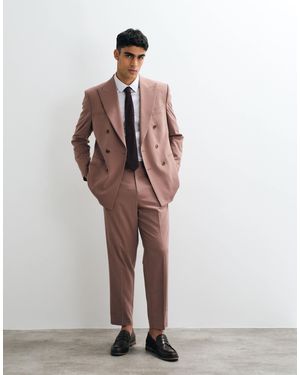 ASOS Relaxed Tape Fit Suit Pants - Red