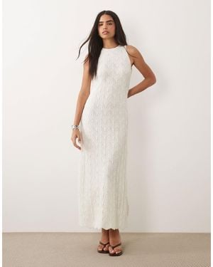 Pretty Lavish – cleo – ärmelloses maxi-strickkleid - Natur