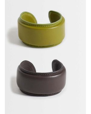 ASOS Set Van 2 Armbanden Van Imitatieleer - Groen