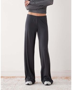 Monki Wide Leg Trousers - Blue