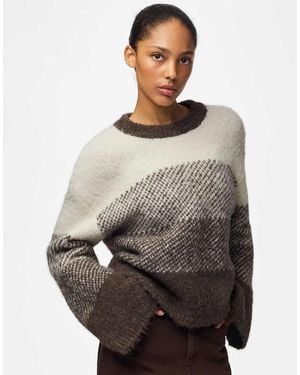 Pieces Strickpullover - Grau