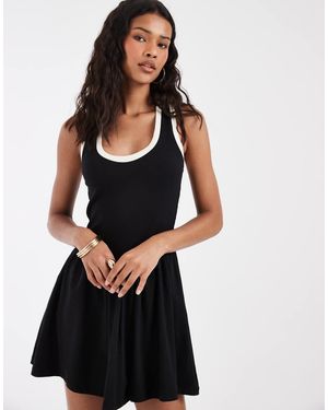 ASOS Mini-Jurk Met Contrasterende Rand - Zwart