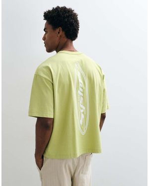 ASOS Boxy Oversized T-shirt With Back Spine Print - Green
