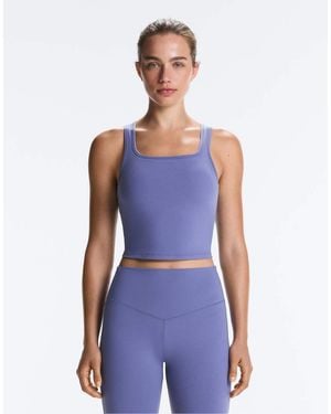 Oysho Evermove Square-Neck Tank Top - Blue