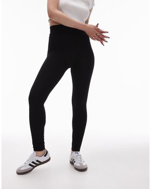 Topshop Unique Legging taille haute - Noir