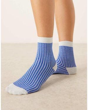Accessorize Sokken Met Glinsterende Strepen - Blauw