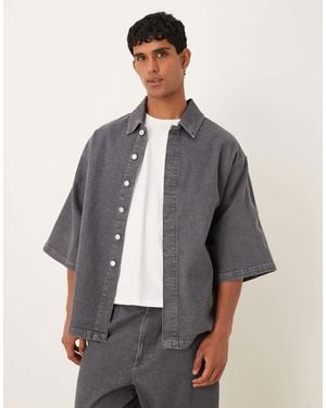 ASOS Co-ord Denim Shirt - Gray