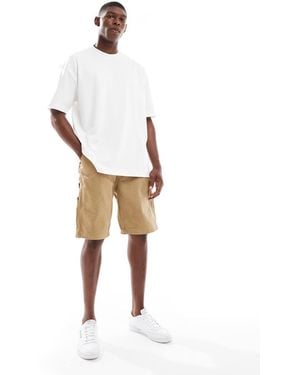 Lee Jeans Workwear Carpenter Skater Shorts - White