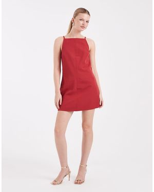 Vero Moda Cami Strap Racer Fitted Mini Dress - Red