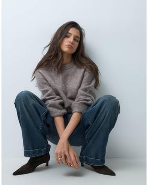 Gina Tricot Oversize-pullover mit mohair - Blau
