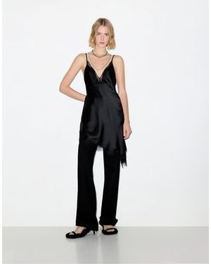 Pull&Bear Asymmetrische Camitop Met Kant - Wit