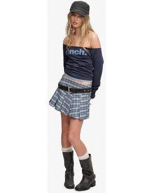Bench x Superdry & Co Fitted Long Sleeve Layer Top - Blue