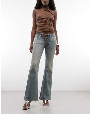 Abrand Jeans 00 Kick Tie Waist Flares Jeans - Blue
