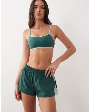 Cotton On Active Ultra Soft Double Strap Back Crop - Green