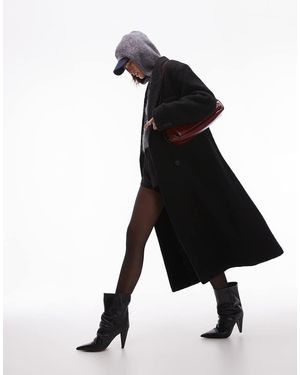 TOPSHOP Cappotto Elegante Spazzolato - Nero