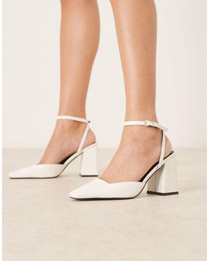 Raid Cordeliya Block Heel Slingback Shoes - Natural