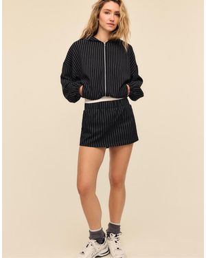Stradivarius Pinstripe Skort - Black
