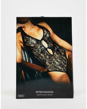 Ann Summers Extravaganza Crotchless Body - Black