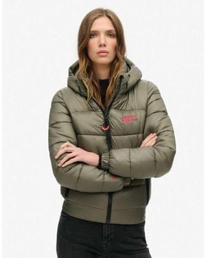 Superdry Sports Puffer Bomber Jacket - Green