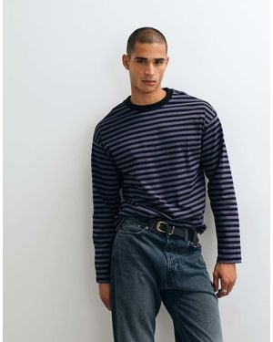 Weekday Oversized Boxy Long Sleeve T-shirt - Blue
